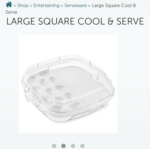 Pampered Chef Large Square Cool and Serve - Picture 4 of 5
